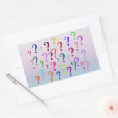 Rainbow-Fragezeichen Rechteckiger Aufkleber (Umschlag)