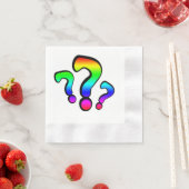 Rainbow-Fragezeichen Serviette (Beispiel)