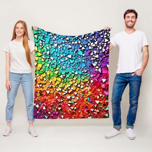 Rainbow Fragment Mosaik Fleecedecke (Beispiel)
