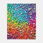 Rainbow Fragment Mosaik Fleecedecke (Vorderseite)