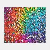Rainbow Fragment Mosaik Fleecedecke (Vorderseite (Horizontal))