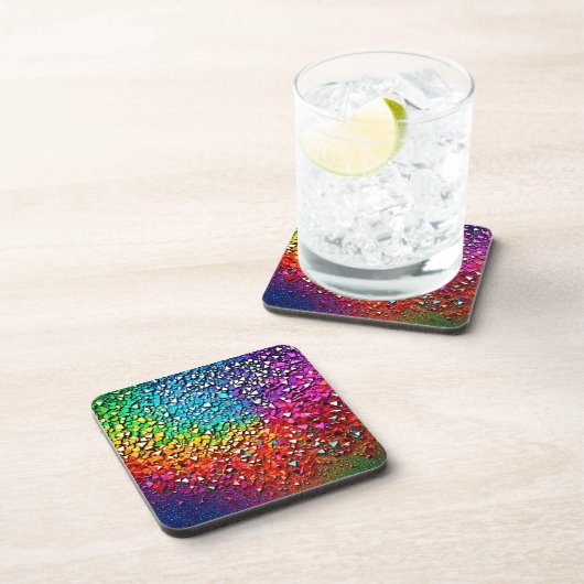 Rainbow Fragment Mosaik Getränkeuntersetzer (Rechte Seite)