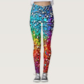 Rainbow Fragment Mosaik Leggings (Vorderseite)