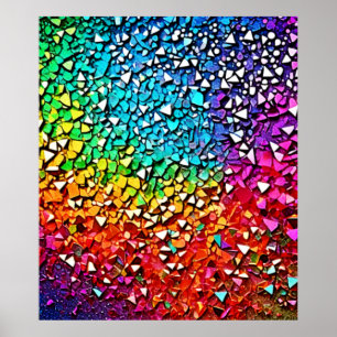 Rainbow Fragment Mosaik Poster