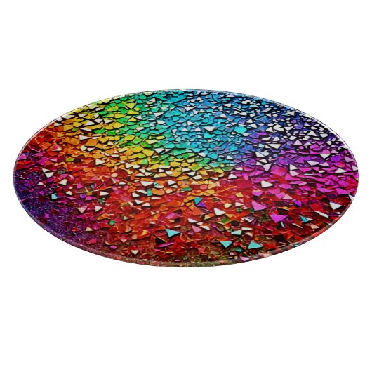 Rainbow Fragment Mosaik Schneidebrett (Ecke)