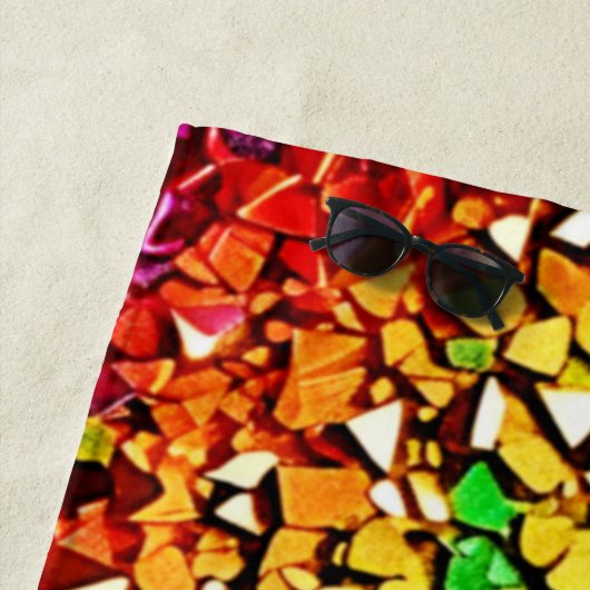 Rainbow Fragment Mosaik Strandtuch (Beispiel)