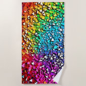 Rainbow Fragment Mosaik Strandtuch (Vorderseite)