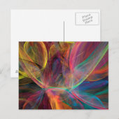 Rainbow Fraktal Art Postkarte (Vorne/Hinten)