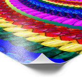 Rainbow Fraktal Art Swirt Muster Fotodruck (Ecke)