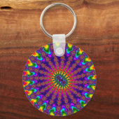 Rainbow Fraktal Burst Schlüsselanhänger (Vorderseite)
