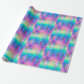 Rainbow Fraktal Krawatte-Dye Snowflake Frohe Weihn Geschenkpapier (Ungerollt)