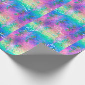 Rainbow Fraktal Krawatte-Dye Snowflake Frohe Weihn Geschenkpapier (Ecke)