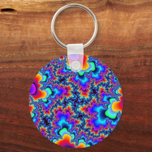 Rainbow-Fraktal Schlüsselanhänger (Vorderseite)
