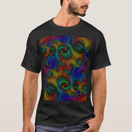Rainbow-Fraktal-Shirt T-Shirt (Vorderseite)