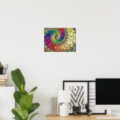 Rainbow Fraktal Swirl Poster (Heimbüro)