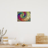 Rainbow Fraktal Swirl Poster (Küche)