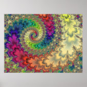 Rainbow Fraktal Swirl Poster (Vorne)