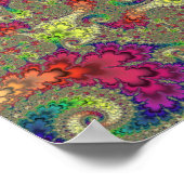 Rainbow Fraktal Swirl Poster (Ecke)