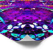 Rainbow-Fraktale | Kaleidoskopisch Mandala Poster (Ecke)