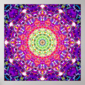 Rainbow-Fraktale | Kaleidoskopisch Mandala Poster (Vorne)