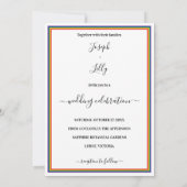 Rainbow Frame Custom Foto Wedding Einladung (Rückseite)