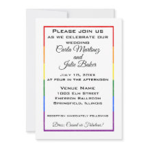 Rainbow Frame Wedding Einladung