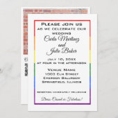 Rainbow Frame Wedding Einladung (Vorne/Hinten)