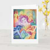 Rainbow Frauenkarte Karte (Gelbe Blume)