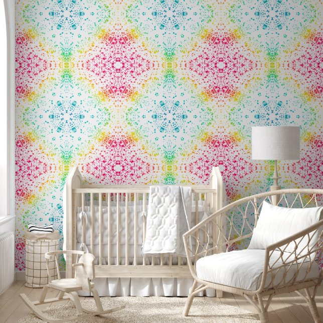 Rainbow Freeform Mandala Tile Tapete (Kinder)