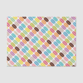 Rainbow French Macarons Pattern Seidenpapier