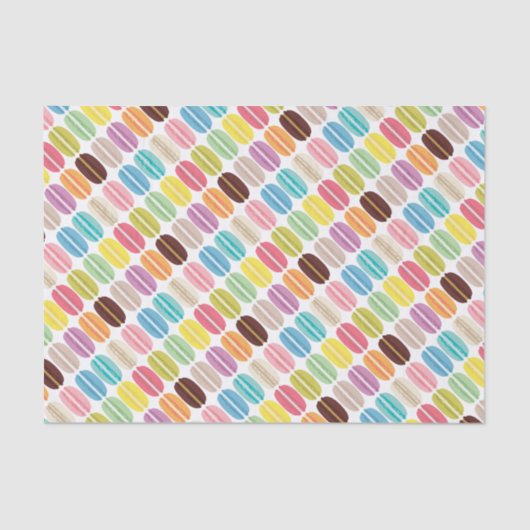 Rainbow French Macarons Pattern Seidenpapier (Vorderseite)