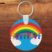 Rainbow-Friedensflagge Schlüsselanhänger (Vorderseite)