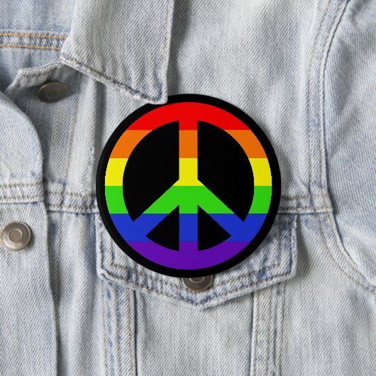 Rainbow-Friedenssymbol Button (Beispiel)