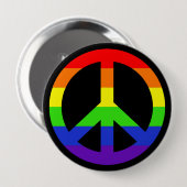 Rainbow-Friedenssymbol Button (Vorne & Hinten)
