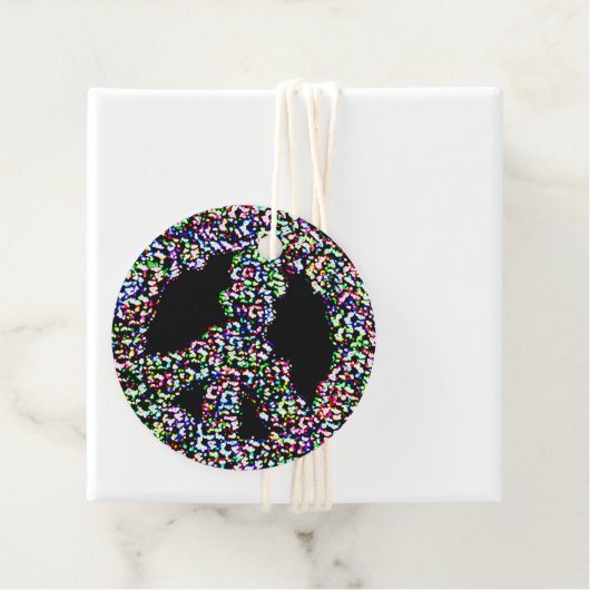 Rainbow-Friedenssymbol Geschenkanhänger (Beispiel)