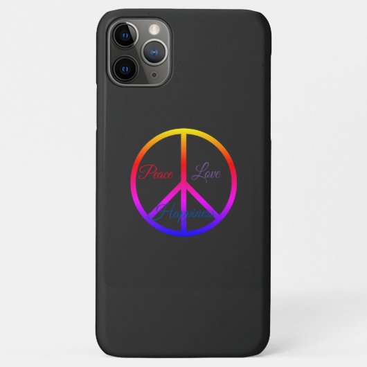 Rainbow-Friedenszeichen Case-Mate iPhone Hülle (Rückseite)