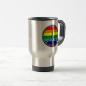 Rainbow-Friedenszeichen Gay Pride Lgbtq Reisebecher (VorderseiteRechts)