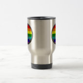 Rainbow-Friedenszeichen Gay Pride Lgbtq Reisebecher (Mittel)