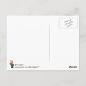 Rainbow-Friedenszeichen-Karten Postkarte (Rückseite)