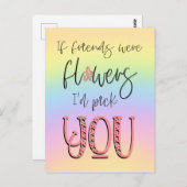 Rainbow Friends waren Blume, für die ich ein Zitat Postkarte (Vorne/Hinten)