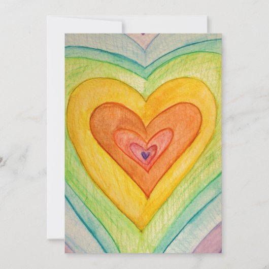 Rainbow Friendship Hearts Einladungen oder Einladu (Vorderseite)