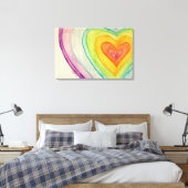 Rainbow Friendship Hearts Leinwand Gemälde (Insitu (Schlafzimmer))