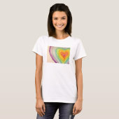 Rainbow Friendship Hearts Liebe Custom Art T - Shi T-Shirt (Vorne ganz)