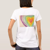 Rainbow Friendship Hearts Liebe Custom Art T - Shi T-Shirt (Rückseite)