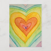 Rainbow Friendship Hearts Postkarten oder Karten (Vorderseite)