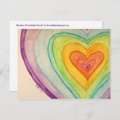 Rainbow Friendship Hearts Postkarten oder Karten (Vorne/Hinten)