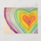 Rainbow Friendship Hearts Postkarten oder Karten (Vorderseite)