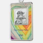 Rainbow Friendship Herzlich willkommen bei der Arb Rahmen-Ornament Silber (Links)
