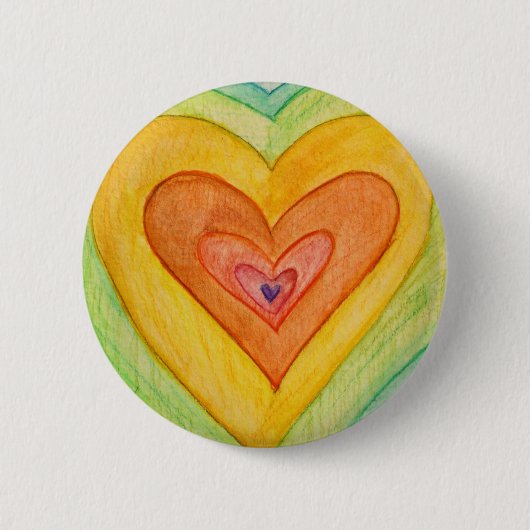 Rainbow Frienship Hearts Art Lapel Pins oder Butto Button (Vorderseite)