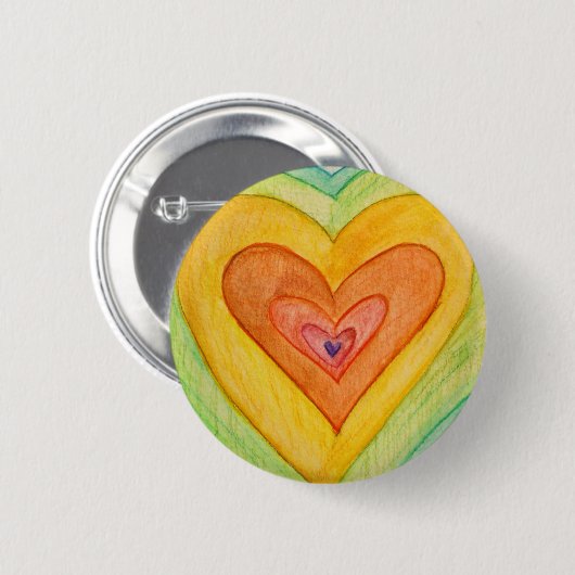 Rainbow Frienship Hearts Art Lapel Pins oder Butto Button (Vorne & Hinten)